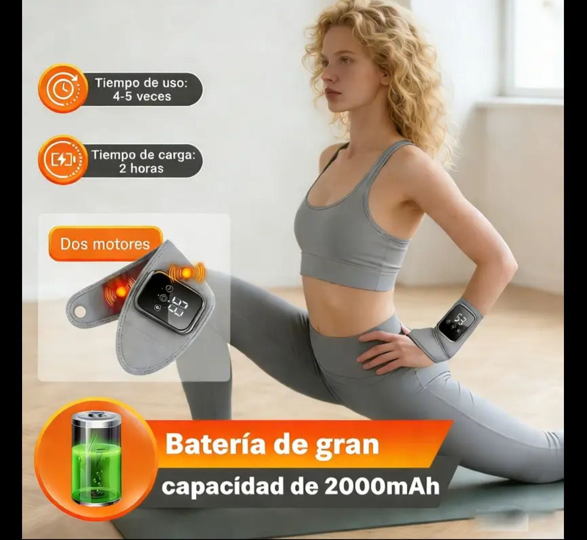 Muñequera masajeadora con calentador