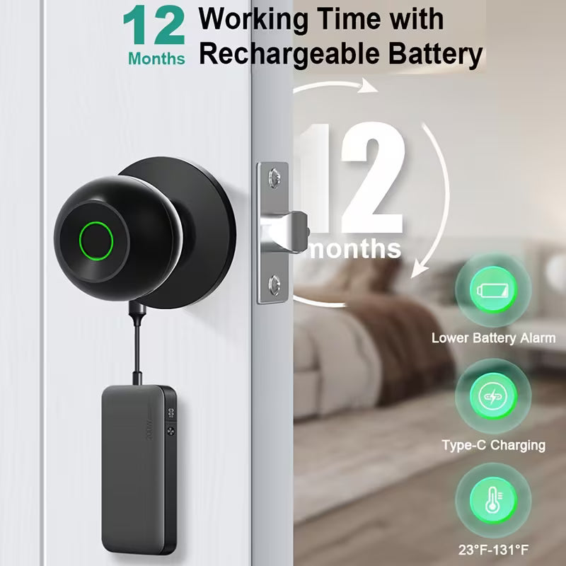 Llavin inteligente para puertas con huellas dactilares